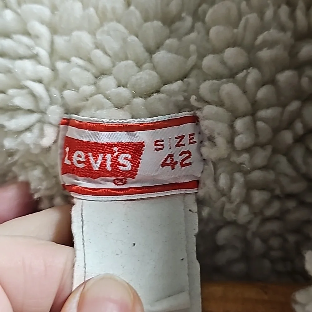 Rare Vintage Levi's Workwear Sherpa Truckers Coat - Picture 2 of 10